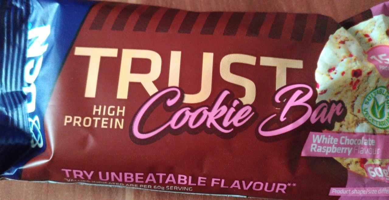 Fotografie - Trust High Protein Cookie Bar White Chocolate Raspberry USN