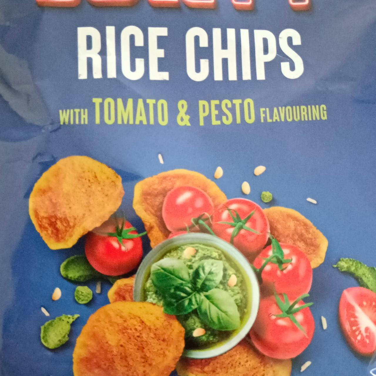 Fotografie - Rice chips with tomato & pesto flavouring Joxty