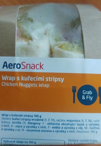 Fotografie - Wrap s kuřecími stripsy AeroSnack