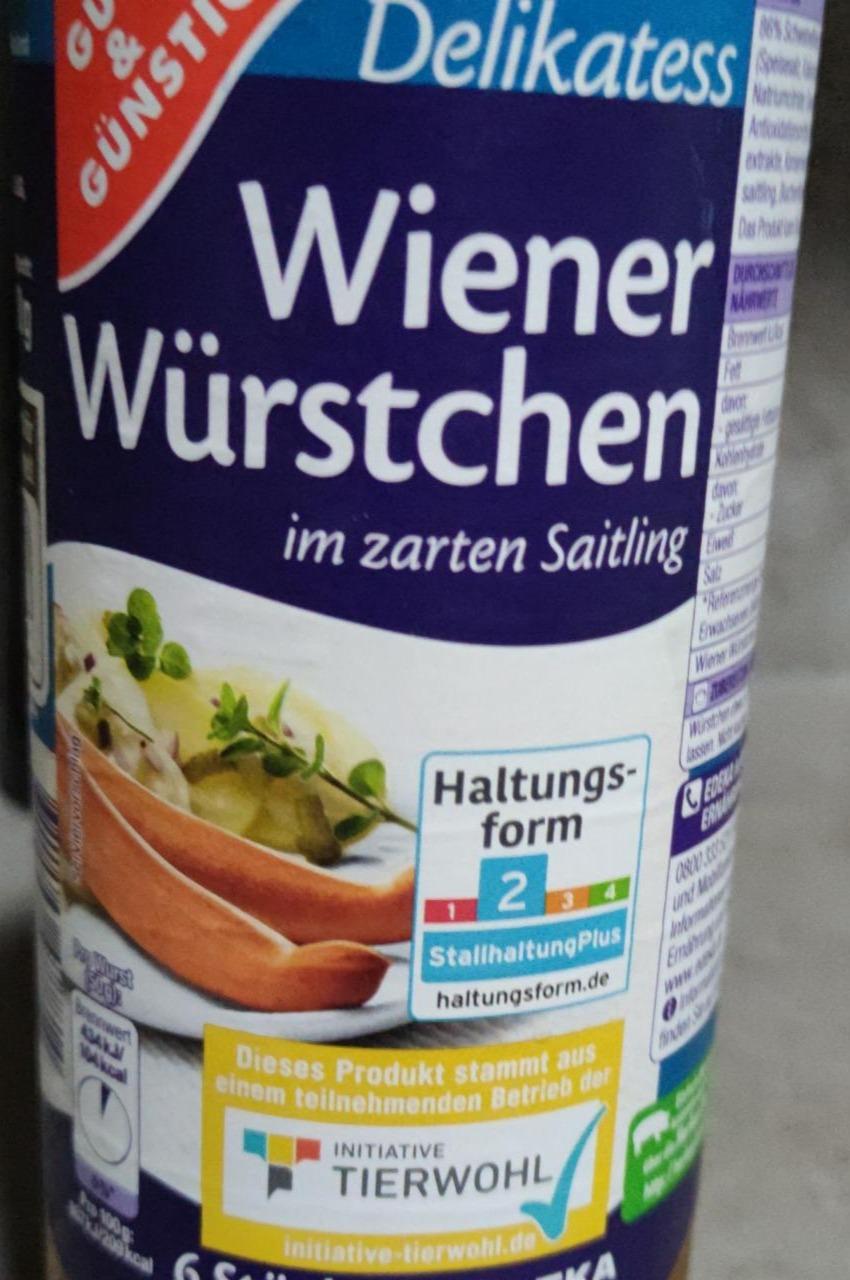 Fotografie - Delikatess Wiener Würstchen im zarten Saitling Gut & Günstig