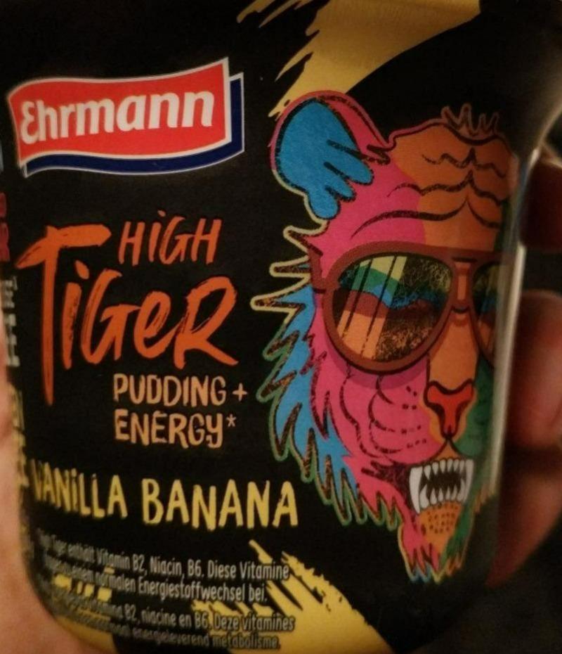 Fotografie - High Tiger Pudding + Energy Vanilla Banana Ehrmann