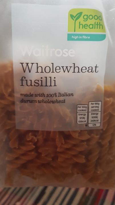 Fotografie - Wholewheat fusilli Waitrose