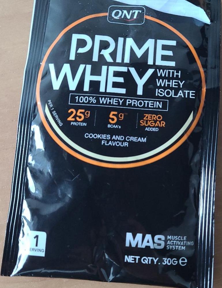 Fotografie - Prime Whey with Whey Isolate Cookies & Cream QNT