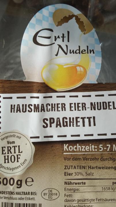Fotografie - Hausmacher Eiernudeln Spaghetti Ertl Nudeln