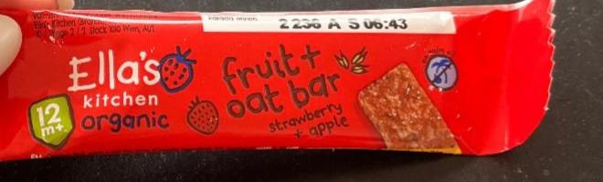 Fotografie - Organic fruit + oat bar strawberry & apple Ella's kitchen