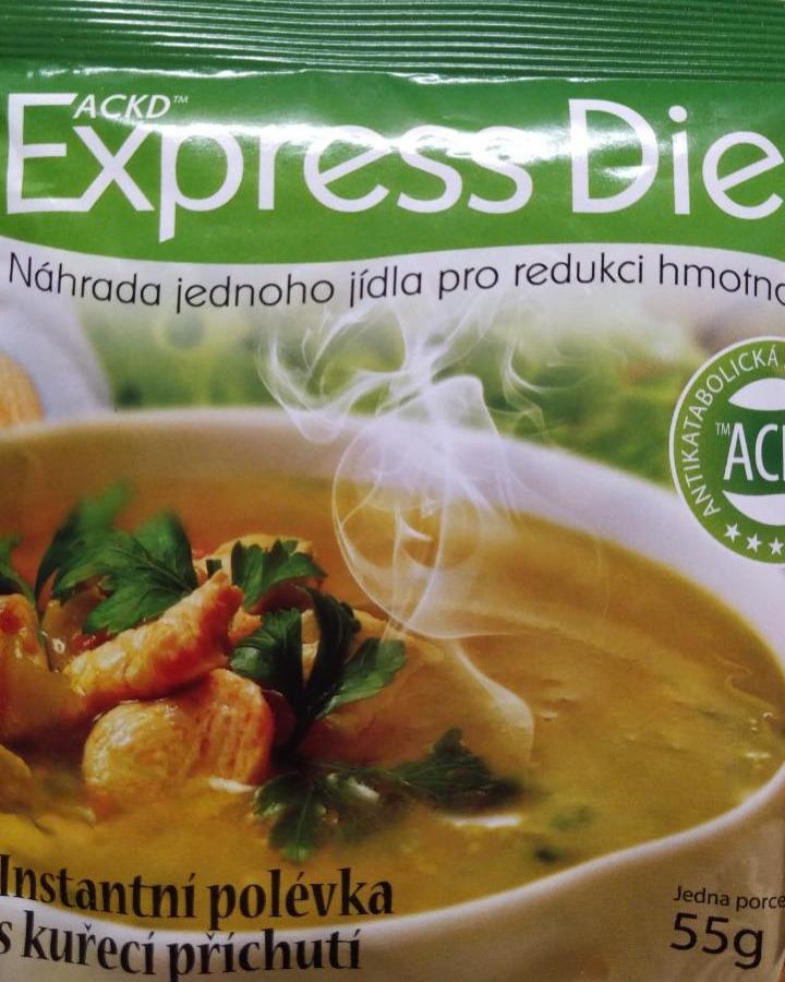 Fotografie - Instantní kuřecí polévka s kuřecí příchutí Express Diet