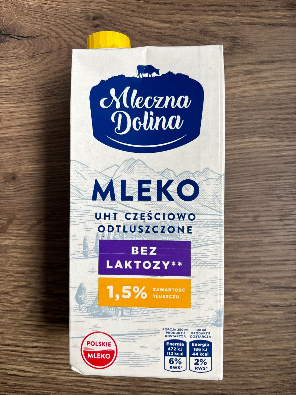 Fotografie - mleko bez laktozy 1,5% Mleczna Dolina
