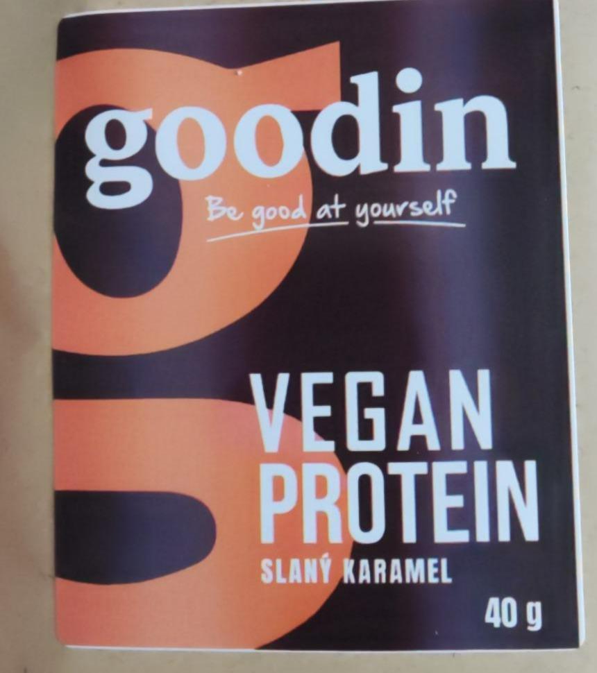 Fotografie - Vegan protein slaný karamel Goodin