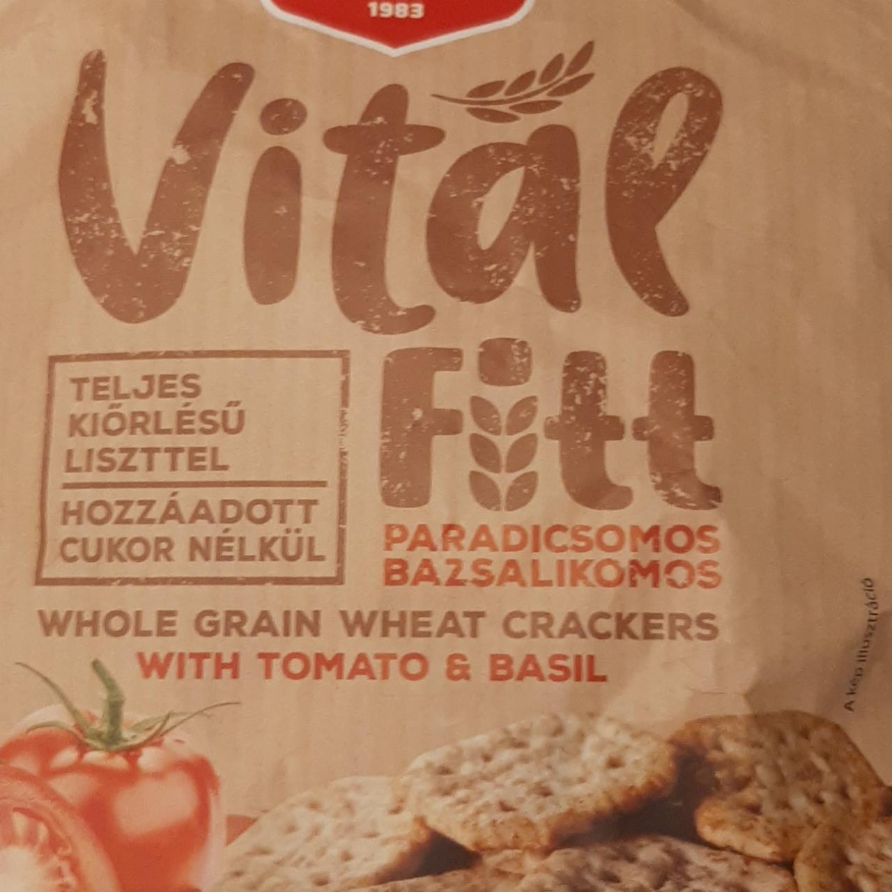 Fotografie - Whole Grain Wheat Crackers with Tomato & Basil Vital Fitt