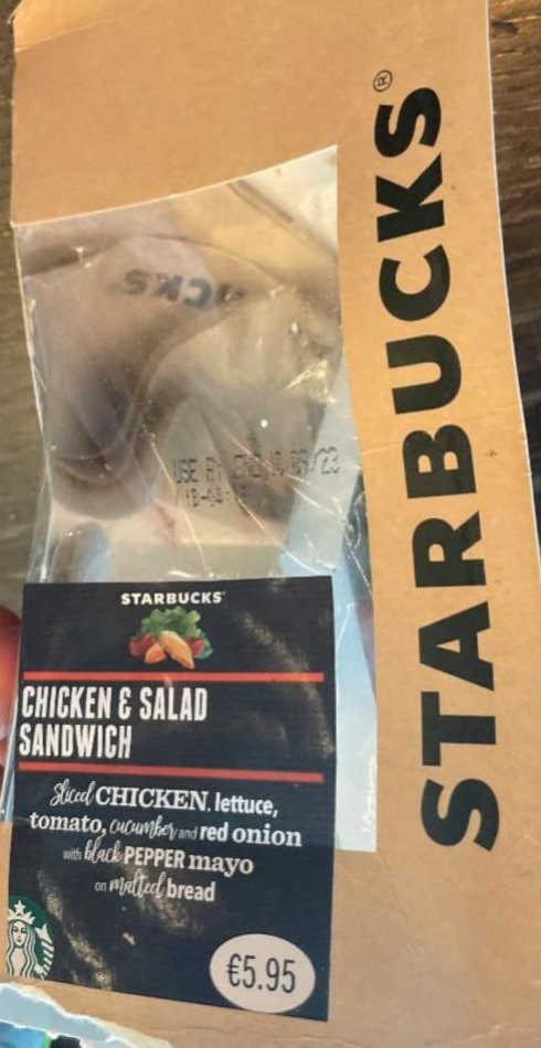 Fotografie - chinken and salad sandwich Starbucks
