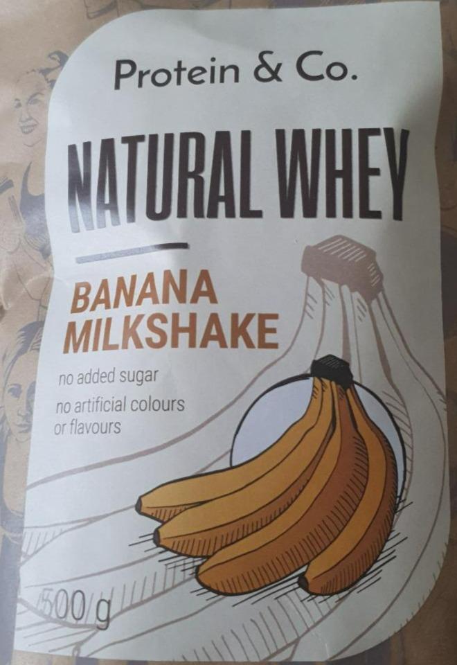 Fotografie - Natural Whey Banana Milkshake Protein & Co.