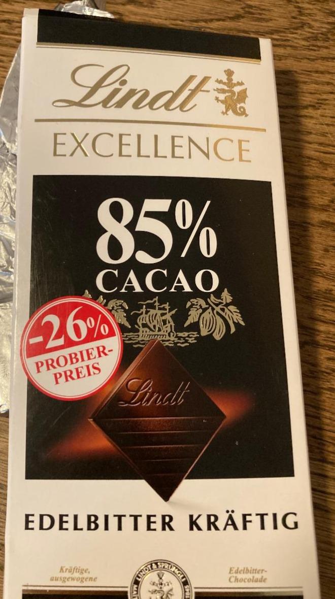 Fotografie - Excellence 85% Cacao Edelbitter Kräftig Lindt