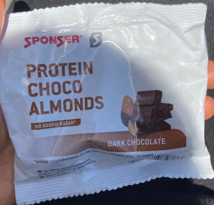 Fotografie - Protein Choco Almonds Dark Chocolate No added sugar Sponser
