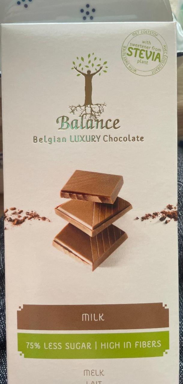 Fotografie - Belgian luxury chocolate milk 75% less sugar Balance