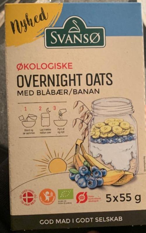 Fotografie - Økologiske Overnight Oats med Blåbær & Banan Svansø