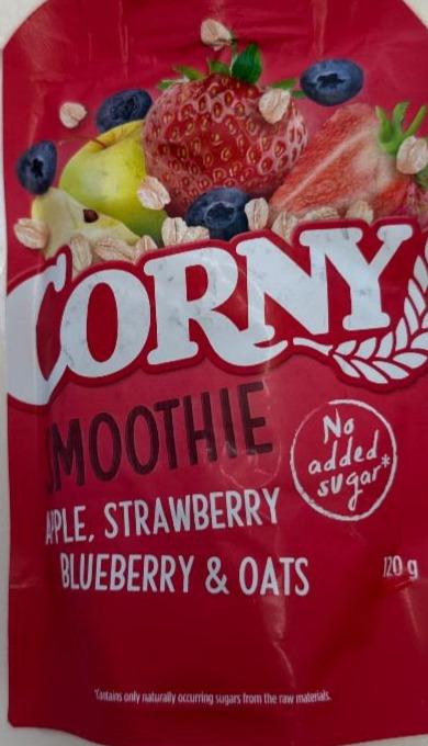 Fotografie - Smoothie Apple, strawberry, blueberry & oats Corny