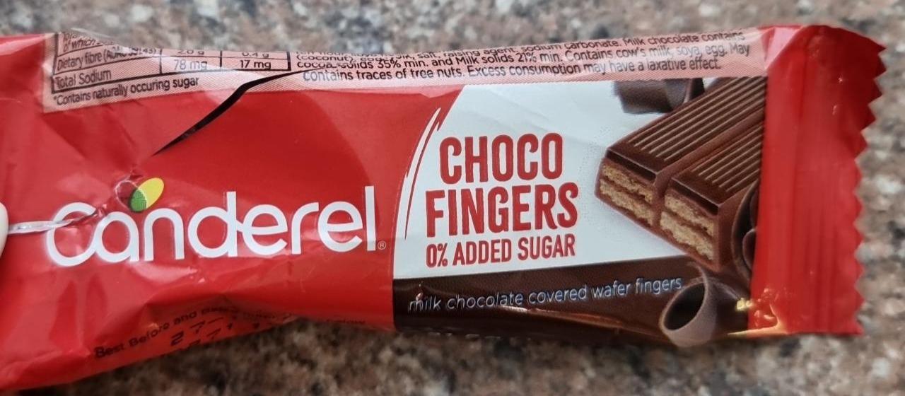Fotografie - Choco Fingers 0% added sugar Canderel