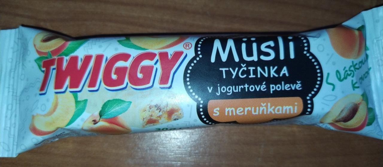 Fotografie - Twiggy müsli tyčinka s meruňkami v jogurtové polevě