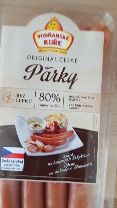 Fotografie - BEZLEPEK Vodňanské kuře Originální české párky