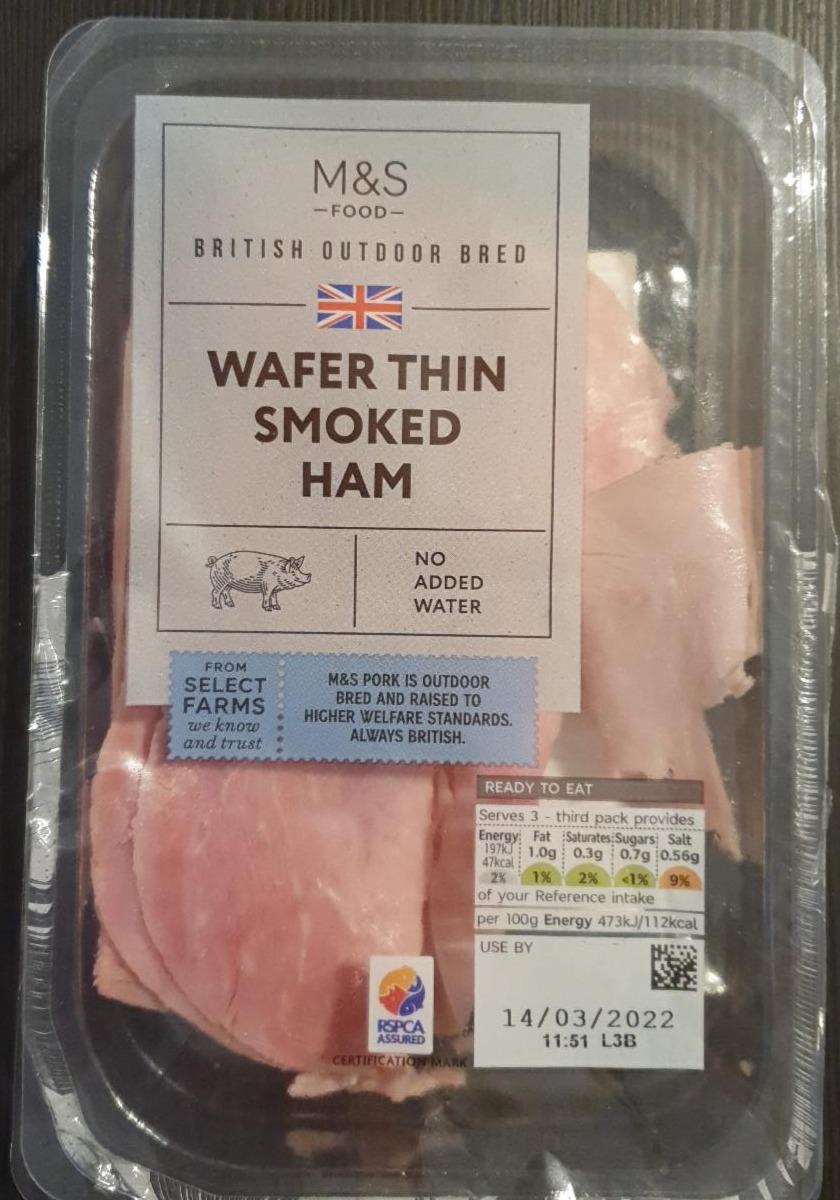 Fotografie - British Outdoor Bred Wafer Thin Smoked Ham M&S Food