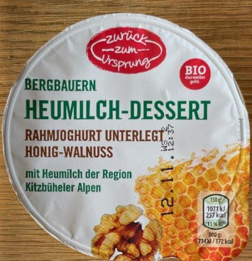 Fotografie - Bio Bergbauern Heumilch-Dessert Honig-Walnuss Zurück zum Ursprung