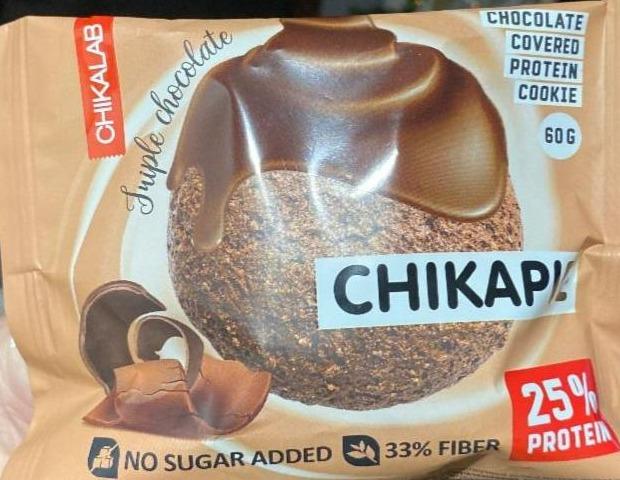 Fotografie - Chikapie Triple chocolate covered protein cookie Chikalab