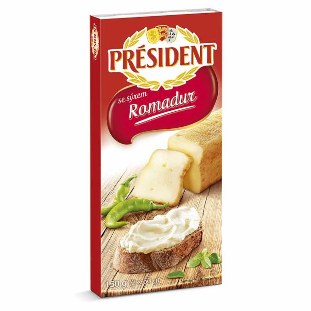 Fotografie - Tavený sýr se sýrem Romadur Président