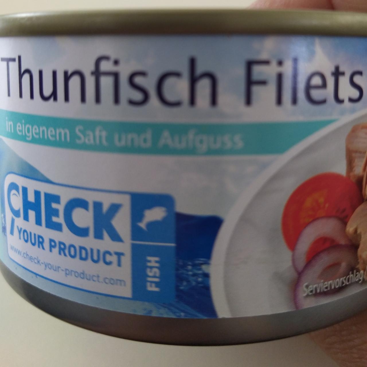 Fotografie - Thunfisch Filets in eigenem Saft und Aufguss