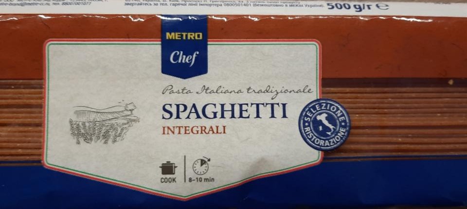 Fotografie - špagety celozrnné semolinové Metro Chef