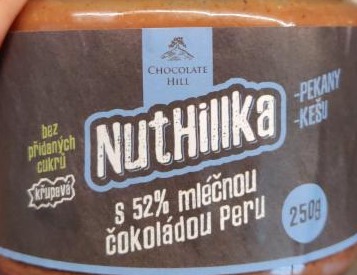 Fotografie - Nuthillka s 52% mléčnou čokoládou Peru