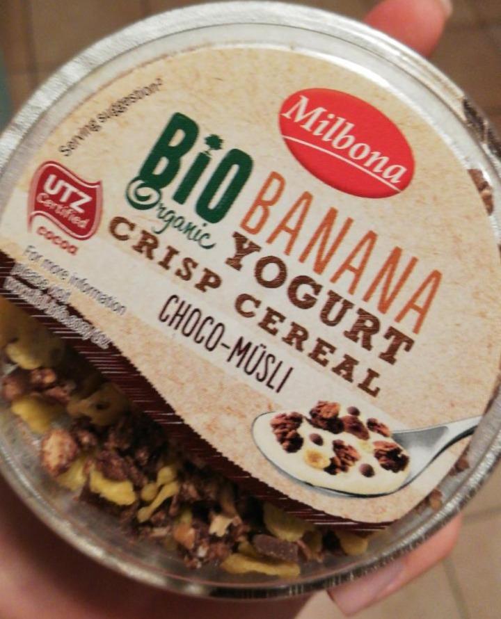 Fotografie - Bio banana yogurt crisp cereal Choco-Müsli Milbona