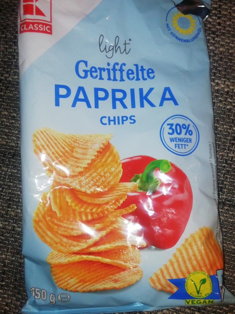 Fotografie - Geriffelte paprika chips Light K-Classic
