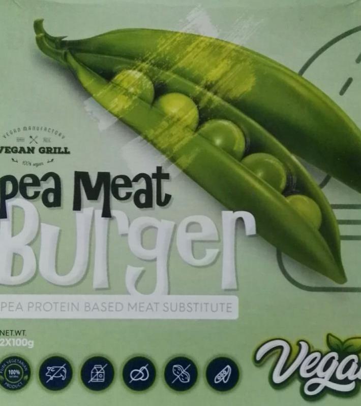 Fotografie - Pea meat burger Vegan grill