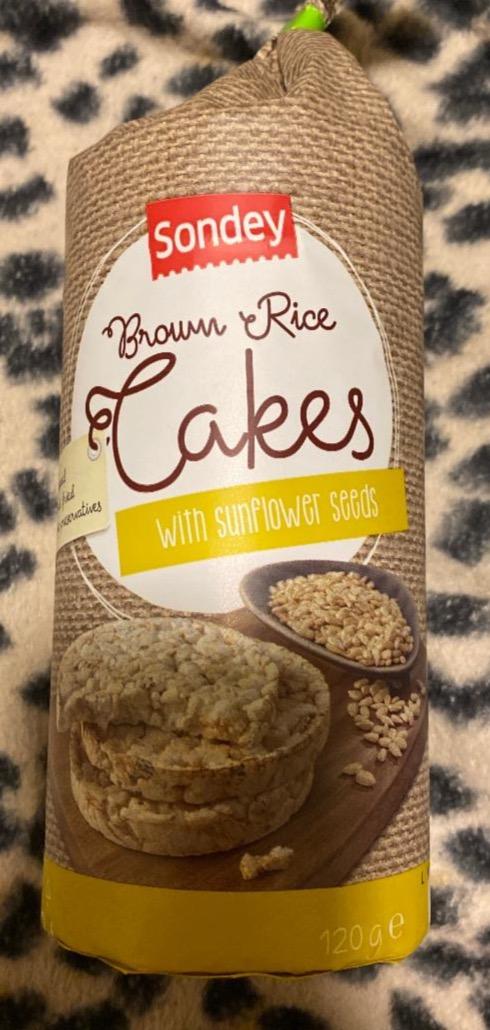Fotografie - Brown rice cakes with sunflower seeds Sondey