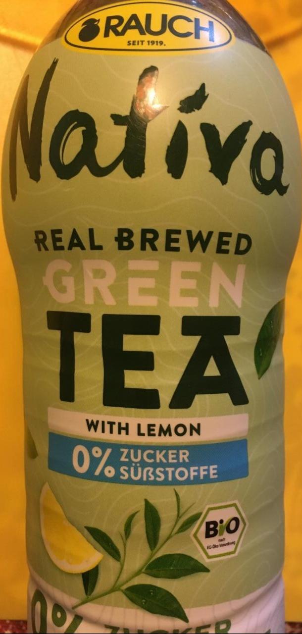 Fotografie - Bio Nativa Green Tea Real brewed with Lemon Rauch