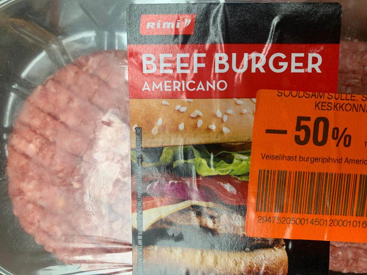 Fotografie - Beef Burger Americano Rimi