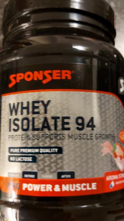 Fotografie - Whey Isolate 94 Protein mit Erdbeergeschmack Sponser