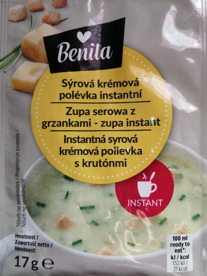 Fotografie - Instantní polévka sýrová krémová Benita