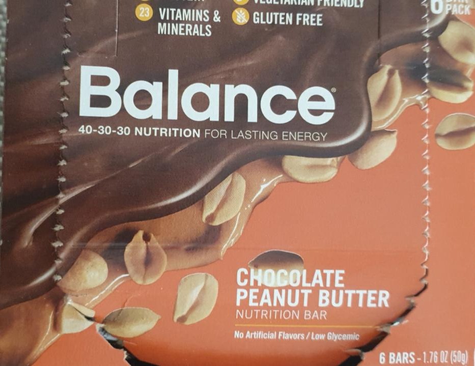 Fotografie - Protein Bar Chocolate Peanut Butter Balance