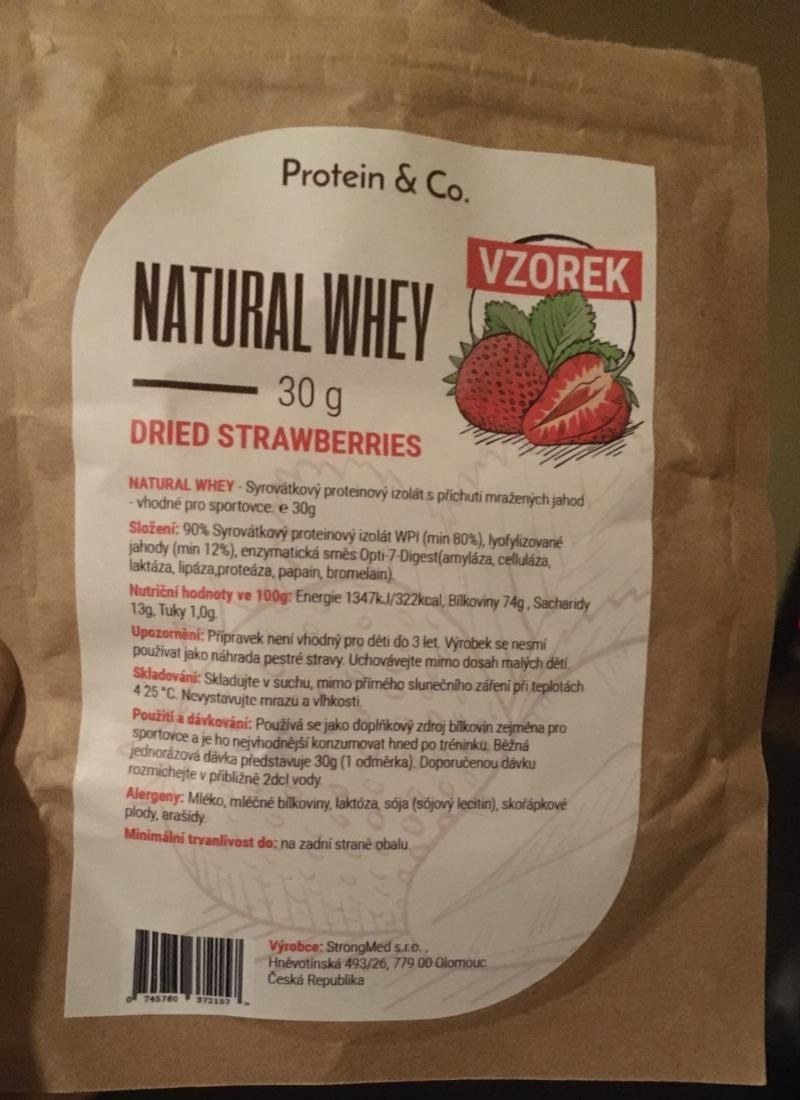 Fotografie - Natural Whey Dried STRAWBERRIES Protein & Co.