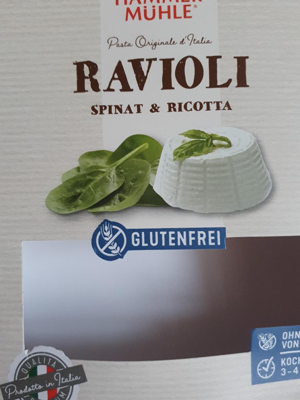 Fotografie - Ravioli Spinat & Ricotta glutenfrei Hammermühle