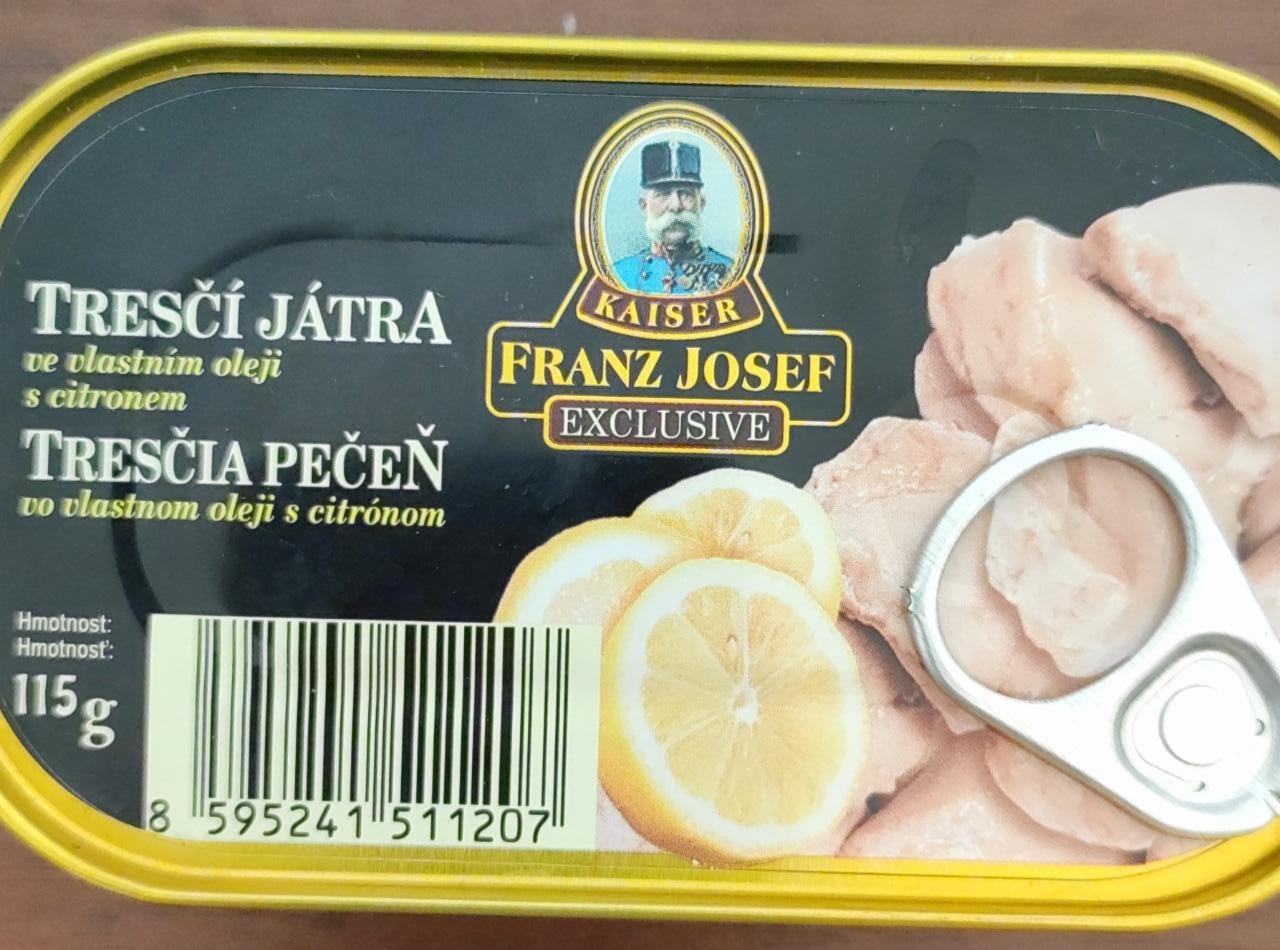 Fotografie - Tresčí játra ve vlastním oleji s citronem Kaiser Franz Josef exclusive