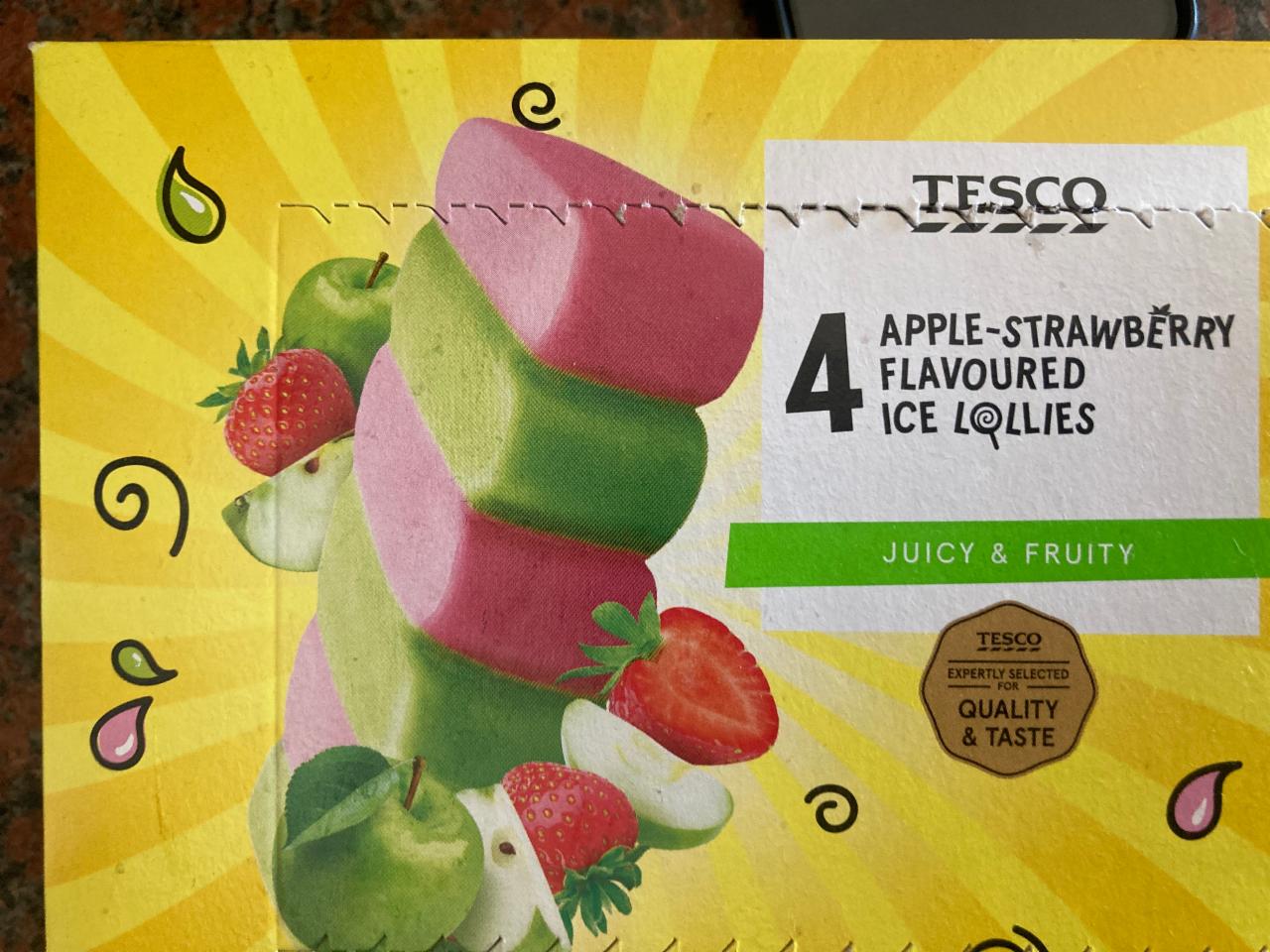Fotografie - Apple-strawberry ice lollies Tesco