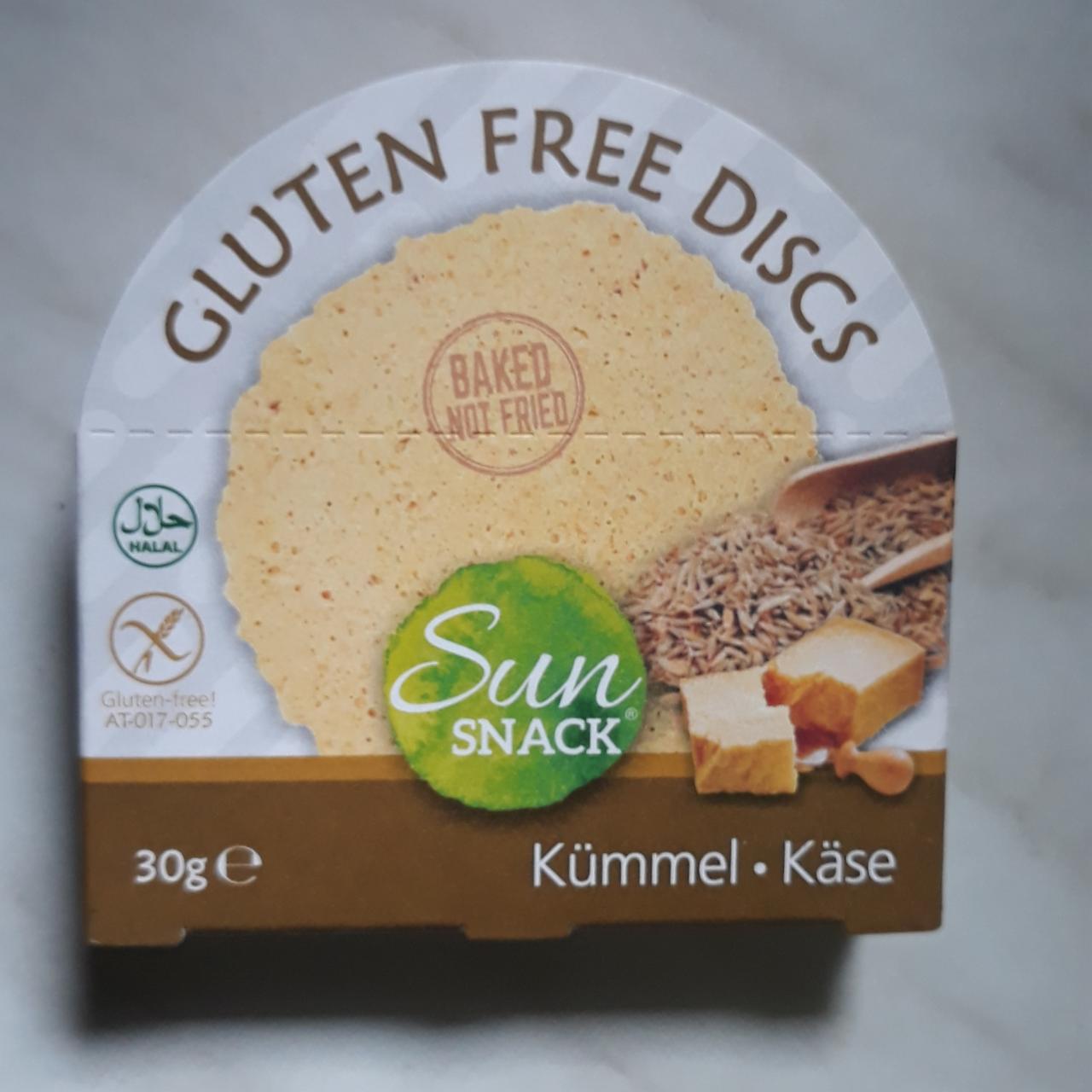 Fotografie - Gluten free discs kümmel käse Sun Snacks
