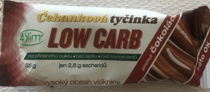 Fotografie - Čekanková tyčinka Low Carb čokoláda 4Slim