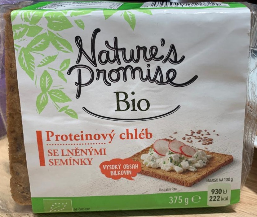 Fotografie - Bio Proteinový chléb se lněnými semínky Nature's Promise