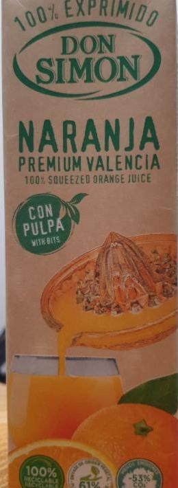 Fotografie - Naranja Premium Valencia Orange Juice Don Simon