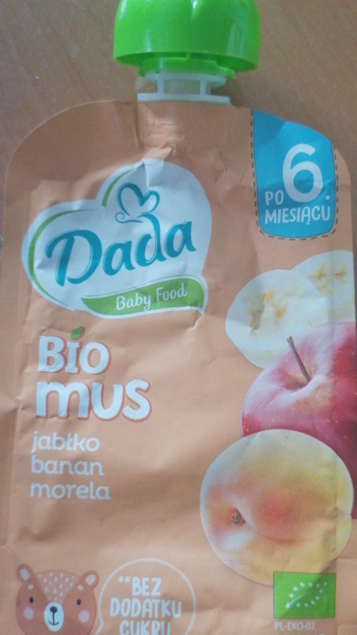 Fotografie - Bio mus jabłko, banan, morela Dada