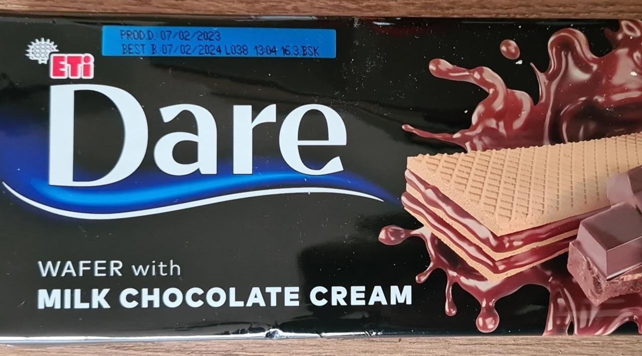 Fotografie - Dare Wafer with Milk Chocolate Cream Eti