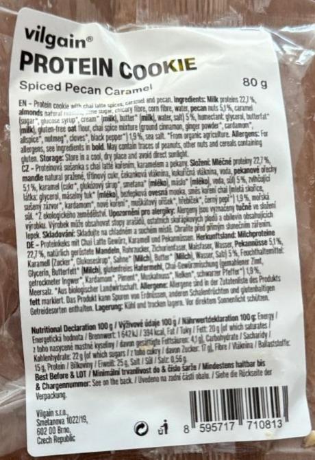 Fotografie - Protein Cookie Spiced Pecan Caramel Vilgain